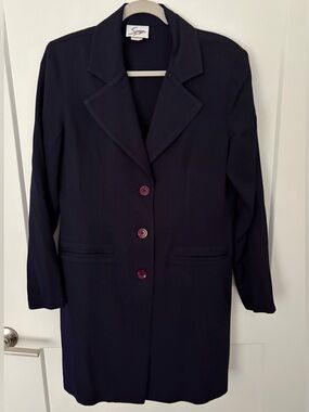 Vintage Spago Navy Blue Longline Blazer